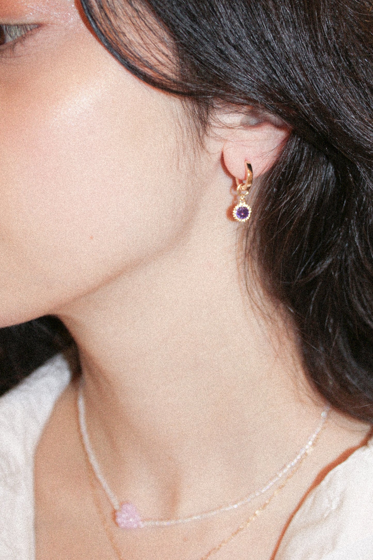 PERSEPHONE HOOPS | AMETHYST