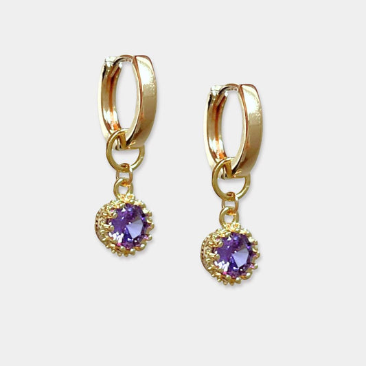 PERSEPHONE HOOPS | AMETHYST