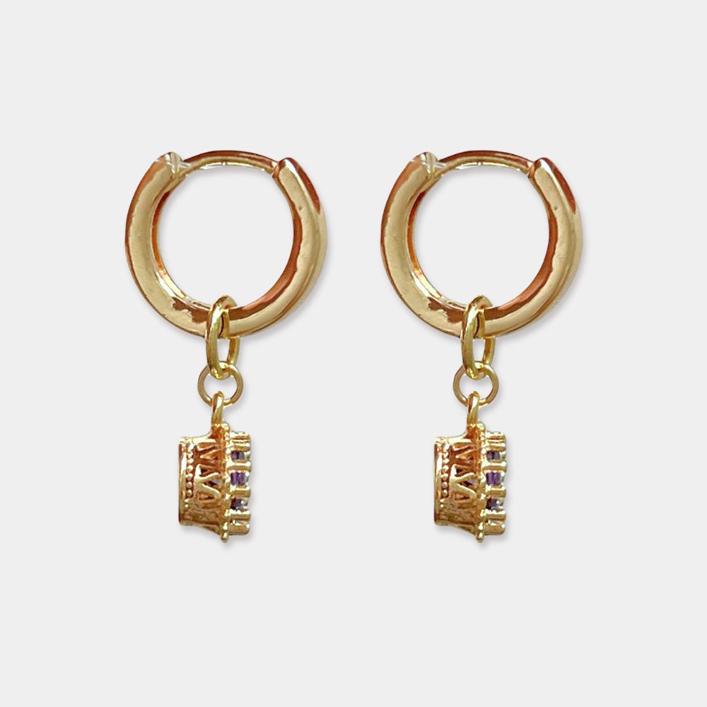 PERSEPHONE HOOPS | AMETHYST