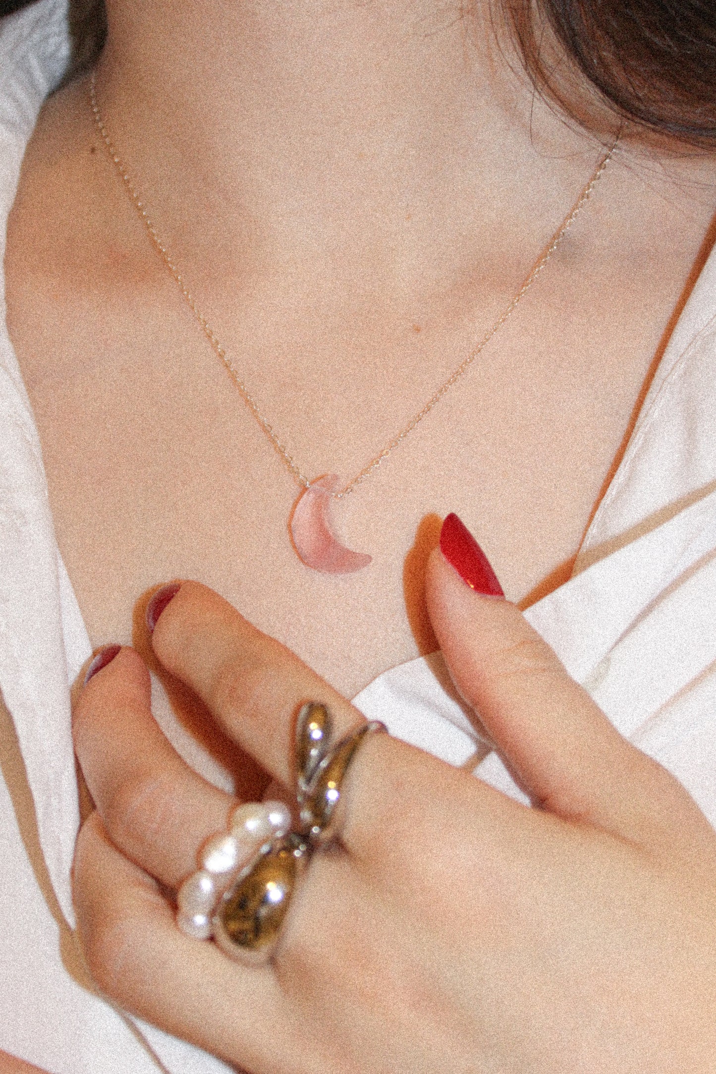 FEGÁRI NECKLACE | ROSE QUARTZ & SILVER