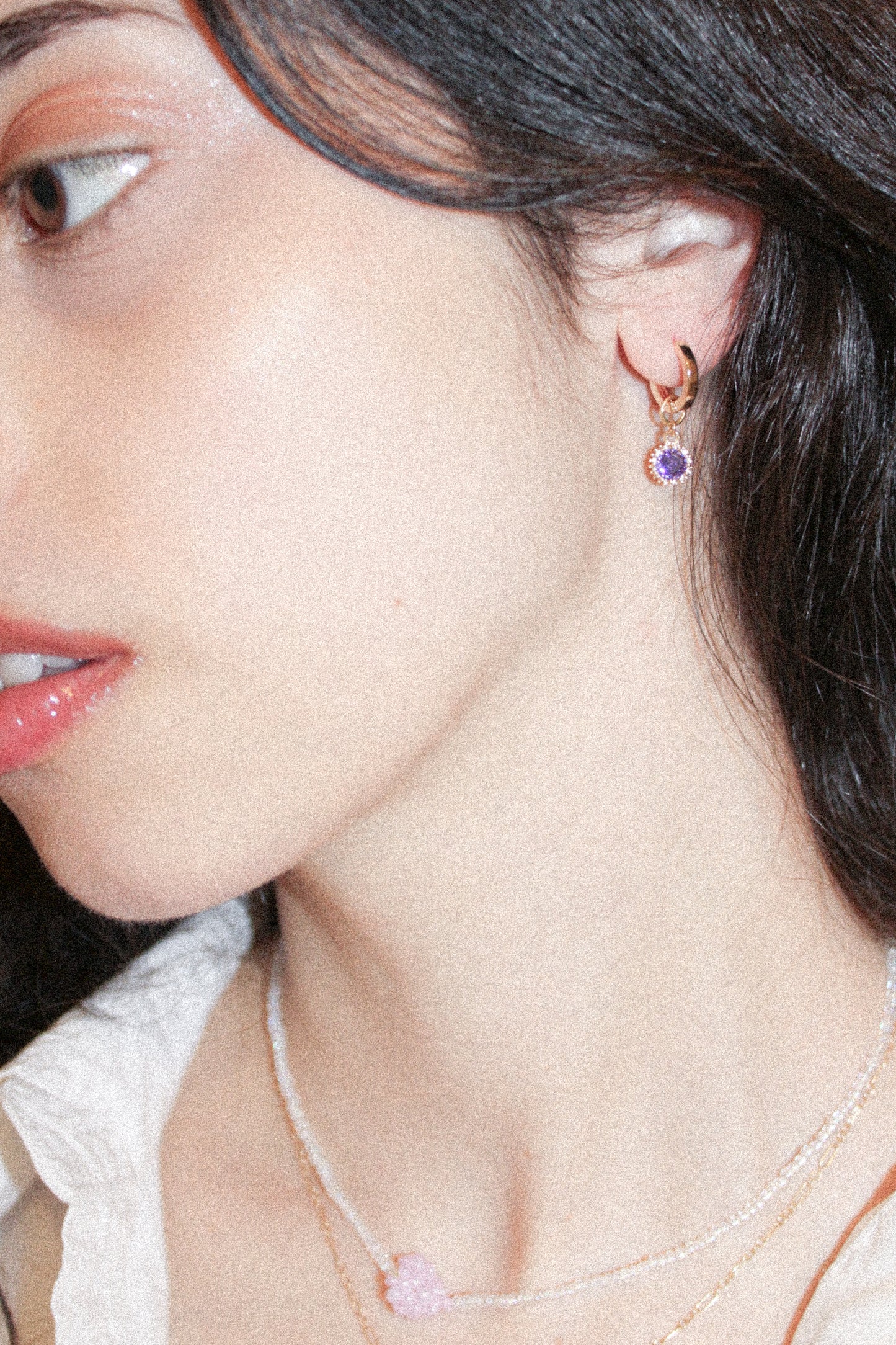 PERSEPHONE HOOPS | AMETHYST