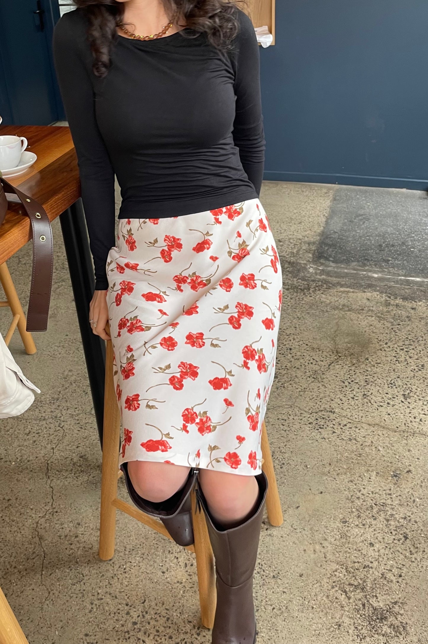 CORA | Bias cut midi skirt