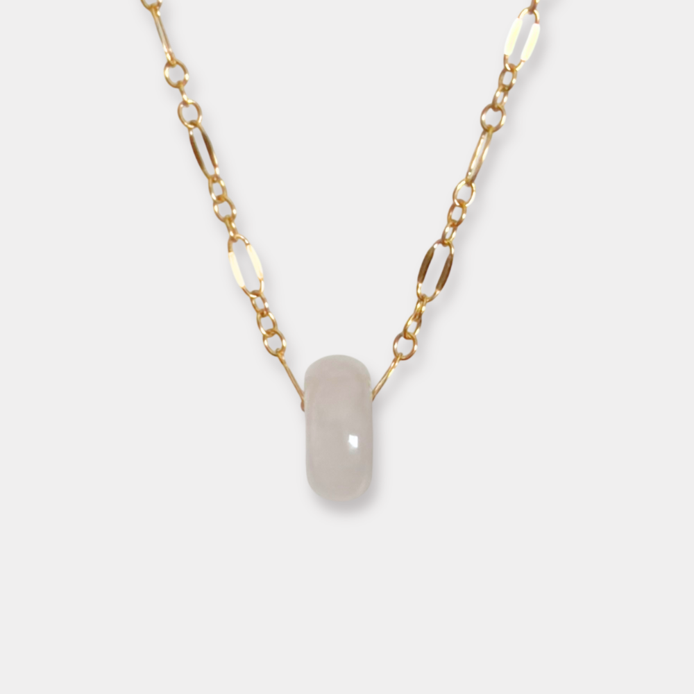 THE IRIS CHOKER | GOLD FILLED & ROSE QUARTZ