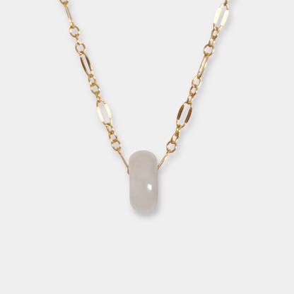 THE IRIS CHOKER | GOLD FILLED & ROSE QUARTZ