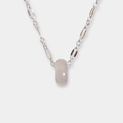 THE IRIS CHOKER | STERLING SILVER & ROSE QUARTZ