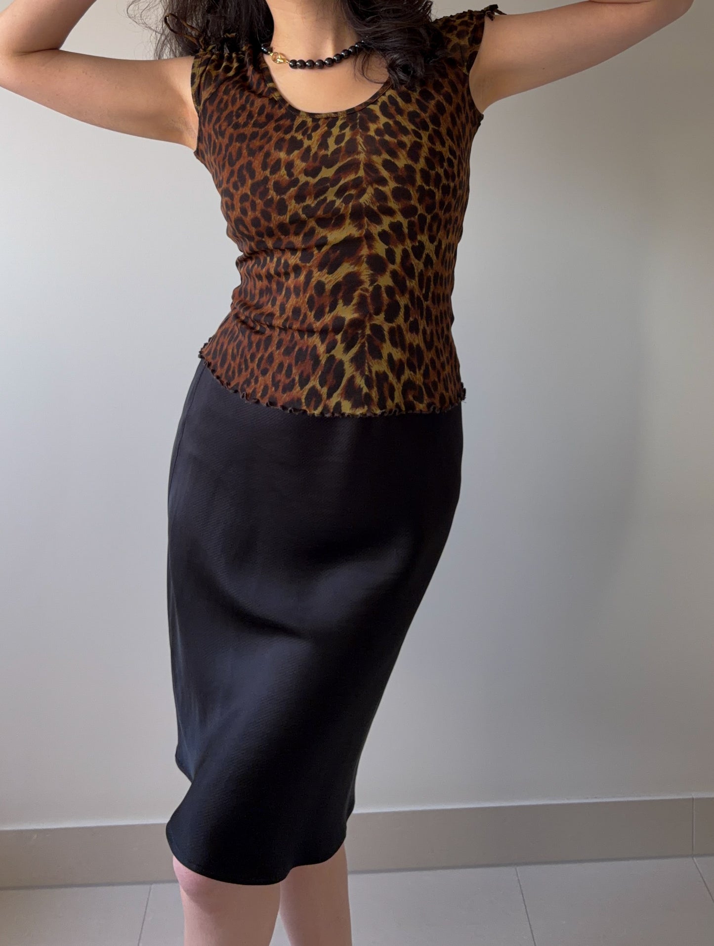 CORA in NYX | Bias cut midi skirt