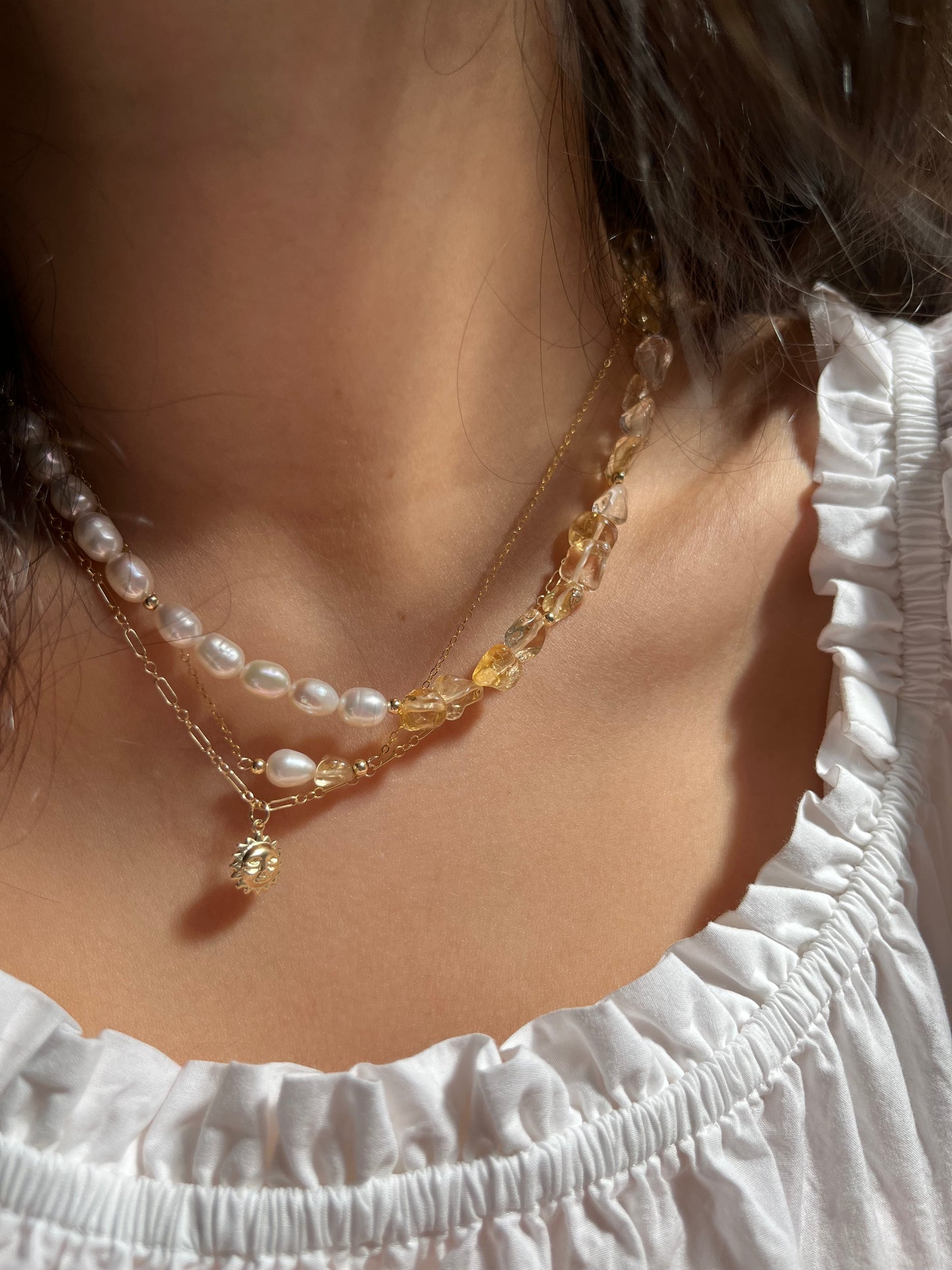 CITRINE PEARL CHAIN