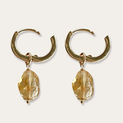 CITRINE HOOPS