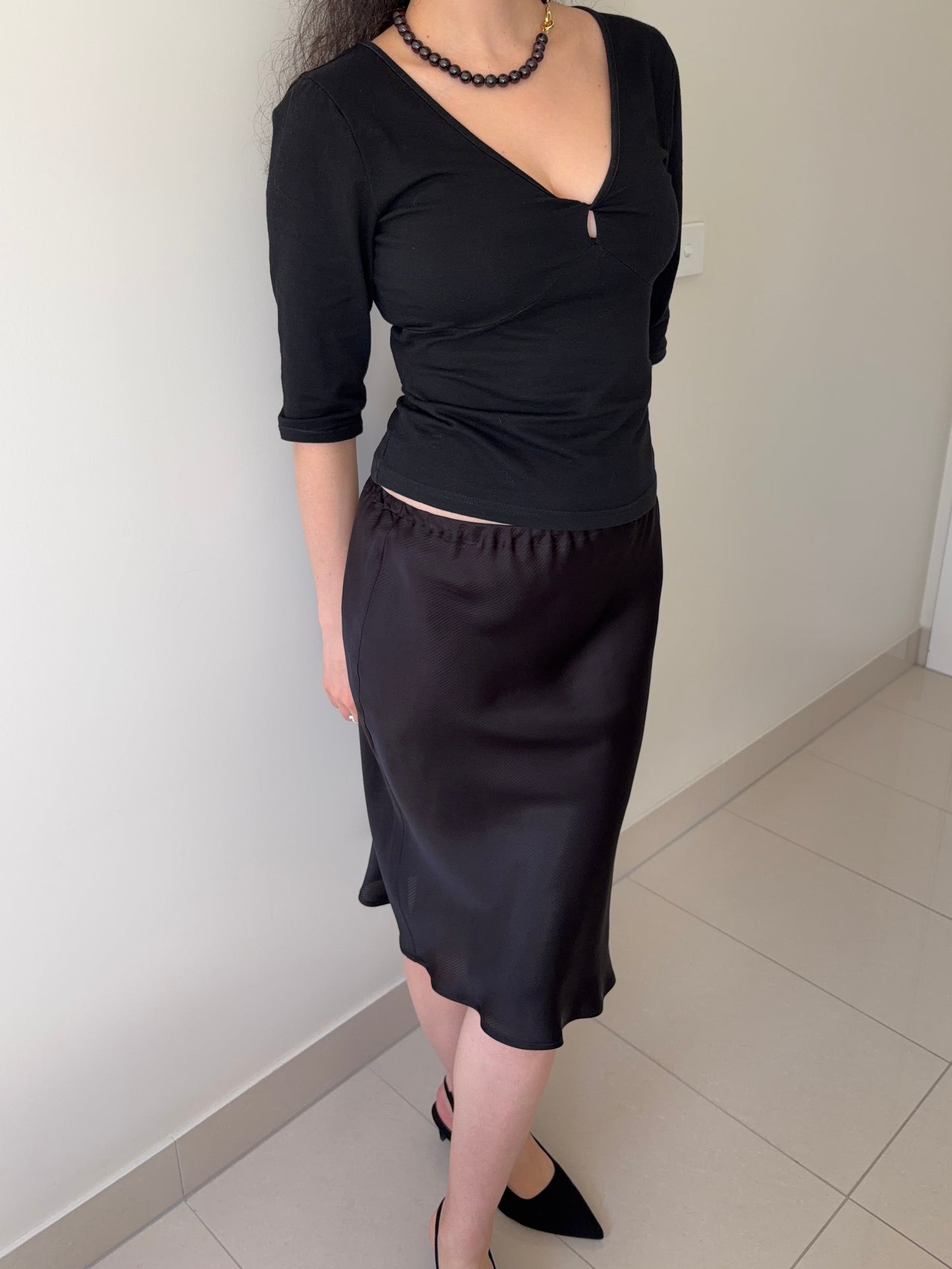 CORA in NYX | Bias cut midi skirt | COMING SOON