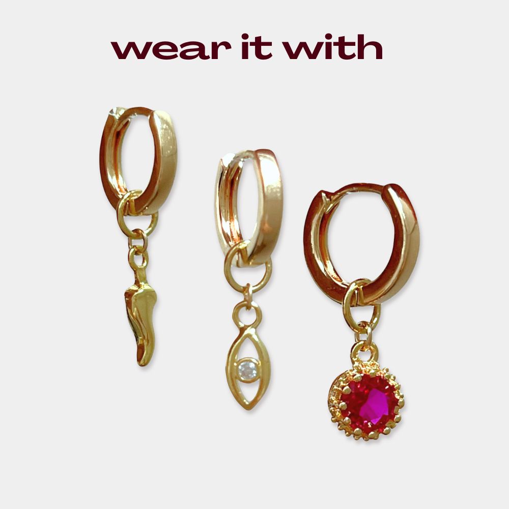 PERSEPHONE HOOPS | RUBY
