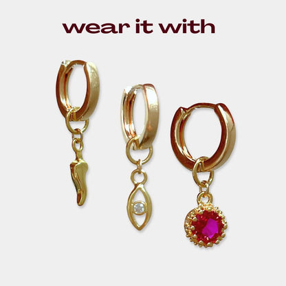 PERSEPHONE HOOPS | RUBY