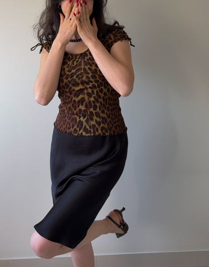 CORA in NYX | Bias cut midi skirt