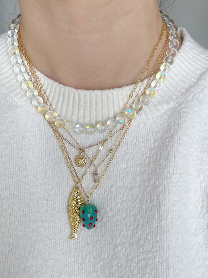THE STRAWBERRY NECKLACE - TEAL