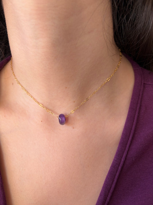 THE IRIS CHOKER | GOLD FILLED & AMETHYST