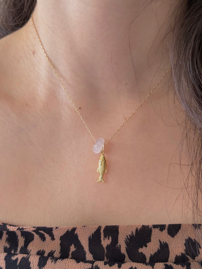 BARBOONI LARIAT | ROSE QUARTZ