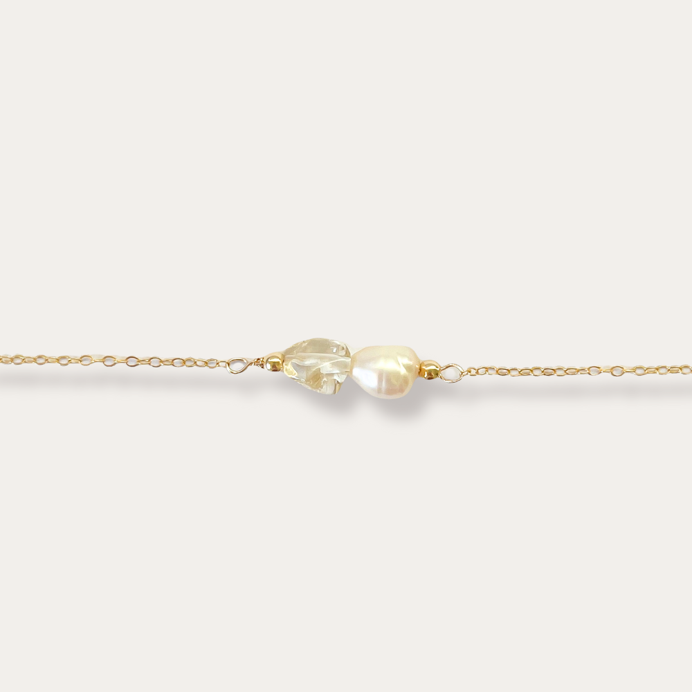 CITRINE PEARL BRACELET