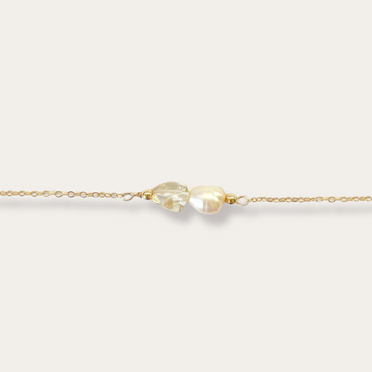 CITRINE PEARL BRACELET